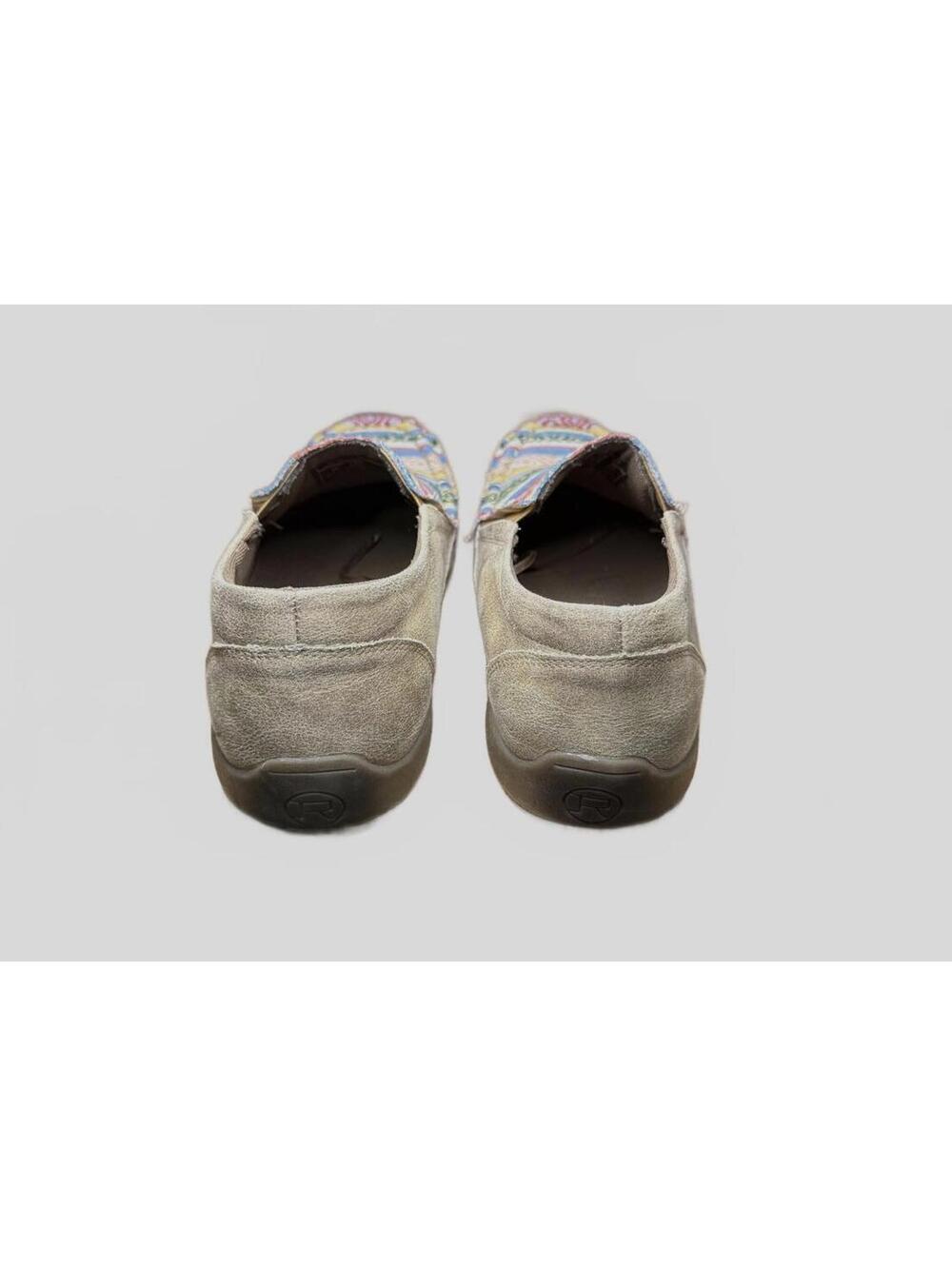 Roper Slip-On Shoes Women's Size 8 Beige Multicolor Aztec Print Comfort Casual - Picture 4 of 5